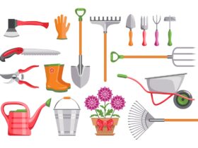 Set of garden tools.